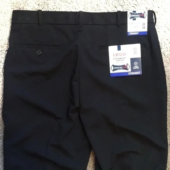 New-izod Performance Stretch Straight Dress Pants - Picture 4 of 7